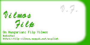 vilmos filp business card